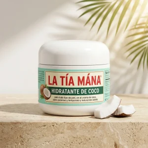 Tarro original de Crema Hidratante de Coco con Concha Nácar Tía Mana